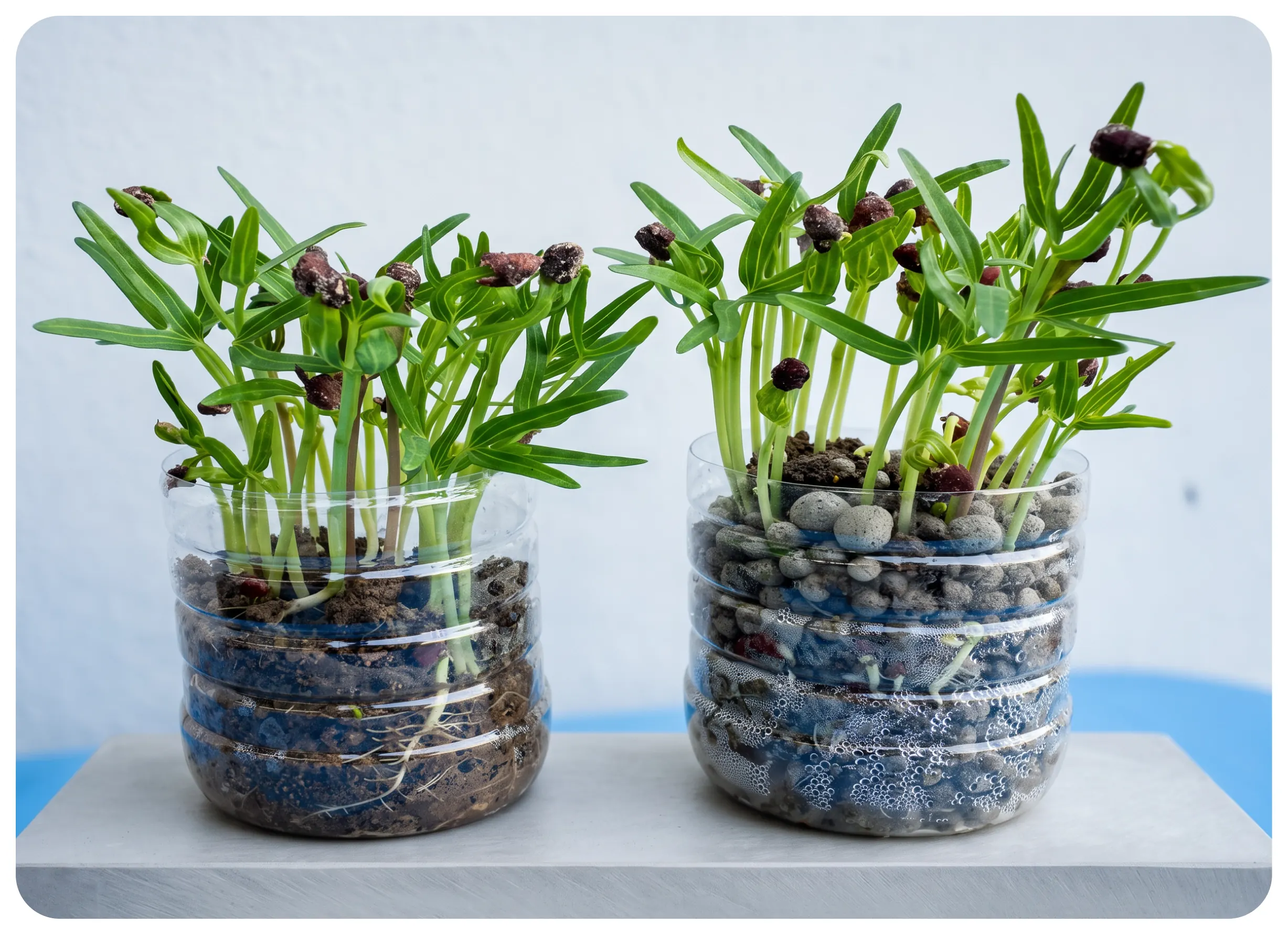 Kang Kong seedlings grown in mGRO-soil blend